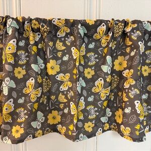 Butterfly Valance Curtain Spring Summer Kitchen Butterflies Window Curtains